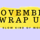 A Slow Kind of Month | November Wrap Up