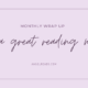 Not A Great Reading Month | April Wrap Up